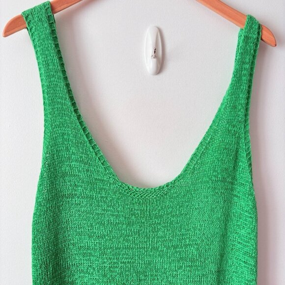 Sndys X Revolve Byron Green Knit Scoop Back Mini Dress NWT Green Size Small - Picture 6 of 9